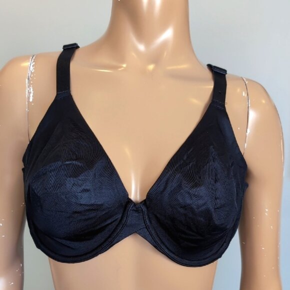 💙Penningtons Ti Voglio Sofia Soft Cup Microfibre Bra Black Mesh Underwire 42C - Picture 3 of 12